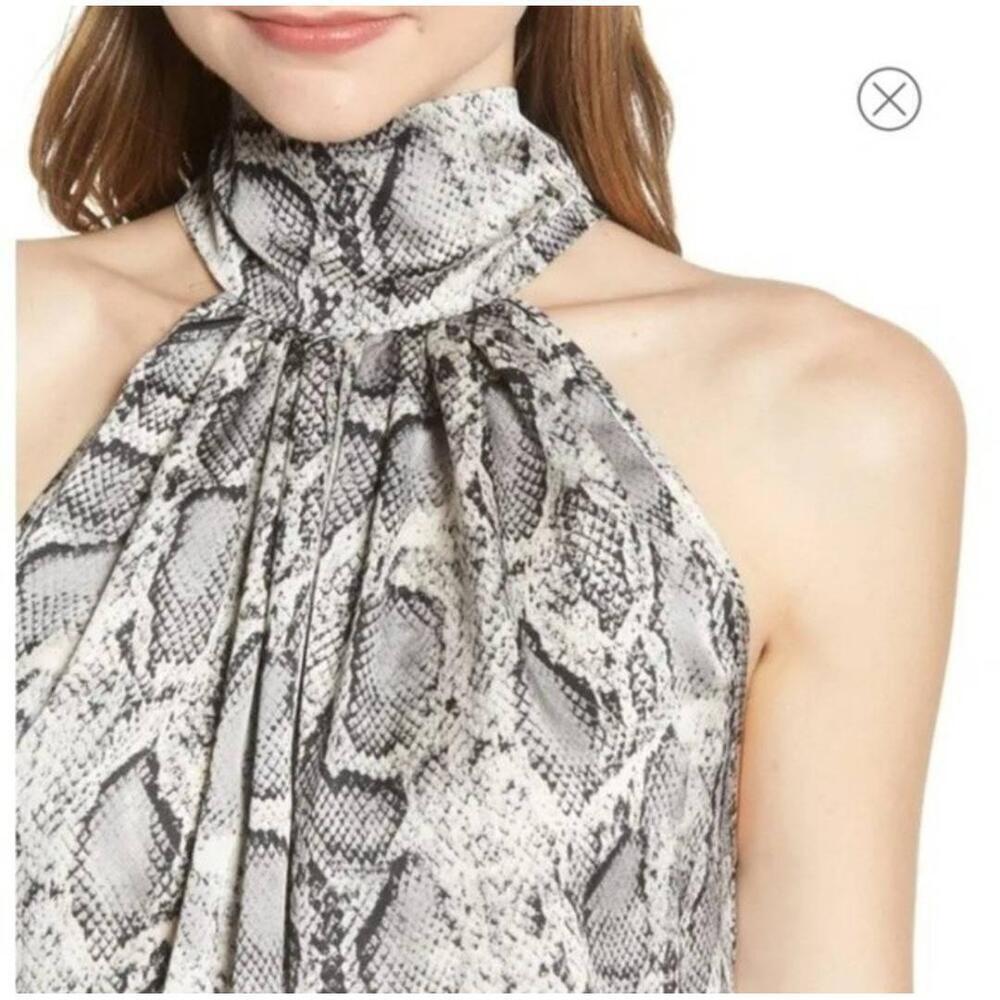 Bishop + Young Leopard Print Halter Sleeveless Bo… - image 8